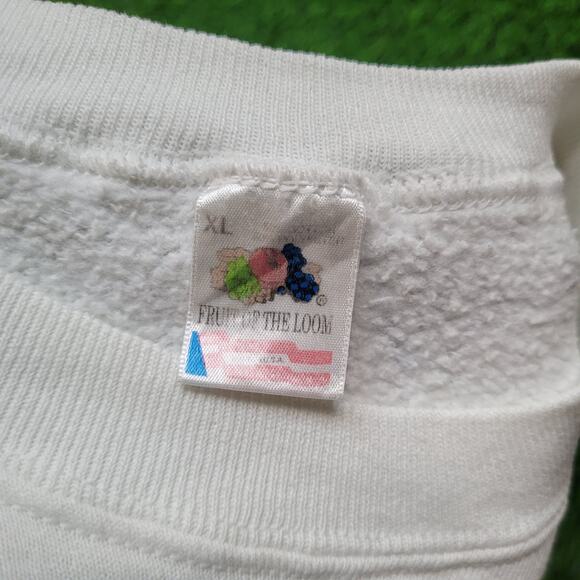 Vintage 90s Mountain Biking Sweatshirt Mens L Boxy Fit Neon Back Hit - Picture 14 of 14